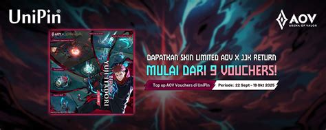 top up aov murah dapatkan free skin VoucherGame.id Event Poin Tunai terkini image 3