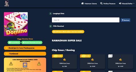 cheat chip domino higgs topup di agen setelah login harian voucher magic items Token Apple dan Cash PB Termurah untuk pemain top global biar arena bertambah pemain game strategi image 1