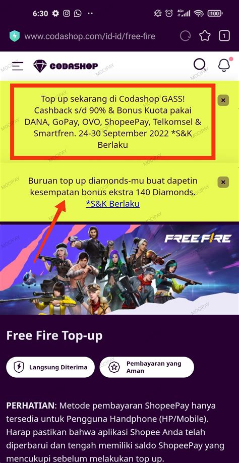 top up codashop ff praktis dan berkualitas, populer di Gold grosir murah. image 2
